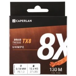 TRESSE PECHE AUX LEURRES TX8 ORANGE 130M 7 TRESSE PECHE AUX LEURRES TX8 ORANGE 130M -Magasin De Matériel De Pêche tresse peche aux leurres tx8 orange 130m 2