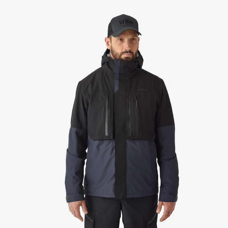 Veste De Pêche Imperméable Homme - FJ 500 WPF Grise Et Noir 2 Veste De Pêche Imperméable Homme - FJ 500 WPF Grise Et Noir